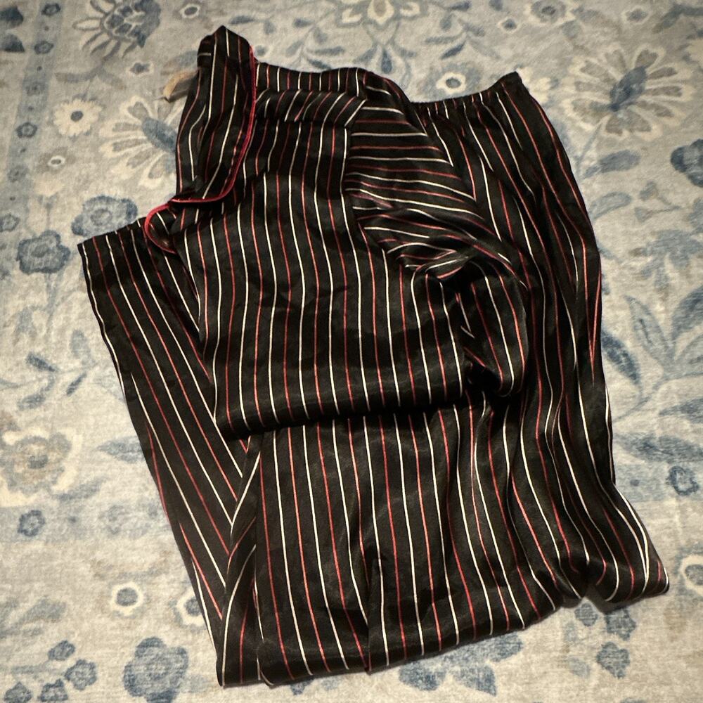 Gilligan & O’Malley Luxe Striped Button Up PJ Set Women's XL